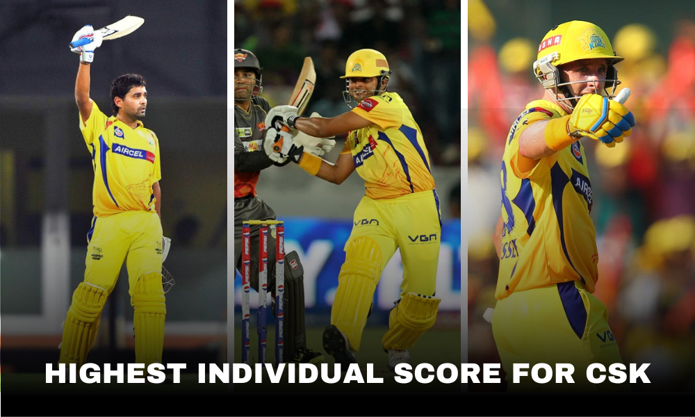 List: Highest Individual Scores for CSK in IPL