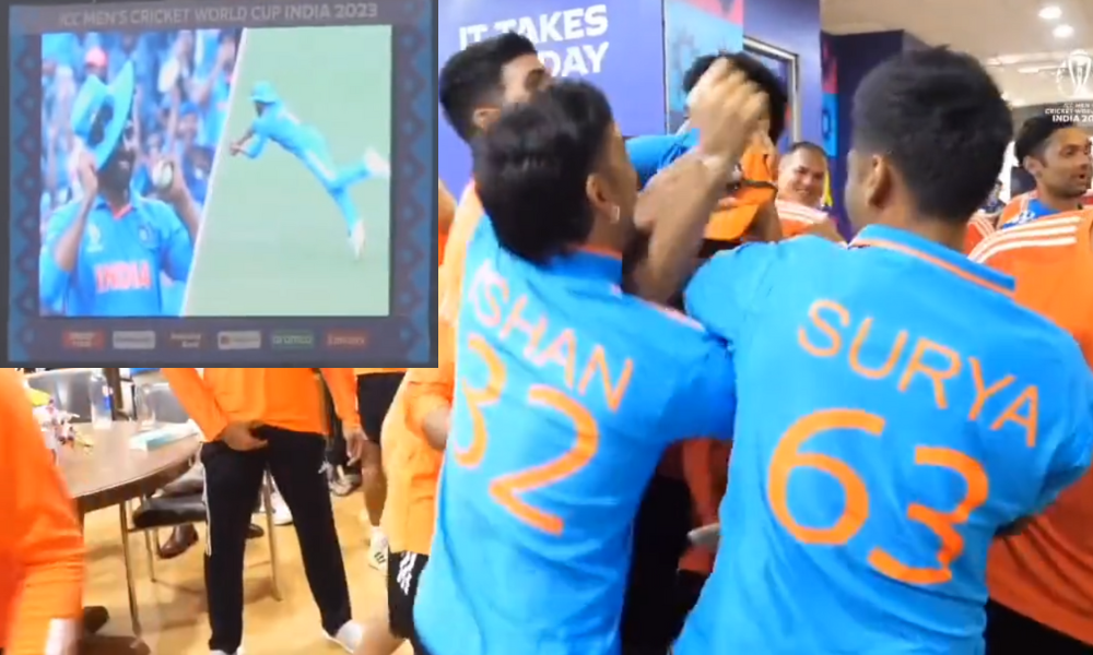 Watch: Jadeja's incredible catch graces the big screen, Sparking wild celebration in the Indian dressing room