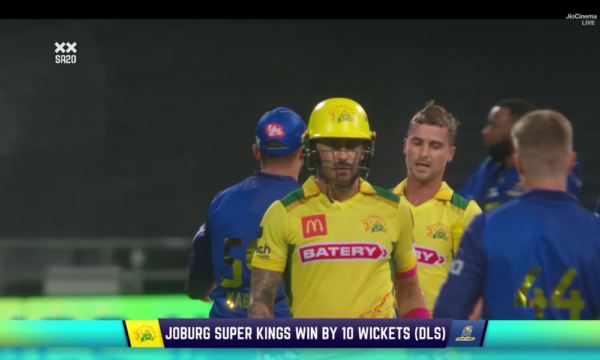 SA20: Faf Du Plessis Explosive 20-Ball 50 Helps Joburg Super Kings Defeat MI Cape Town