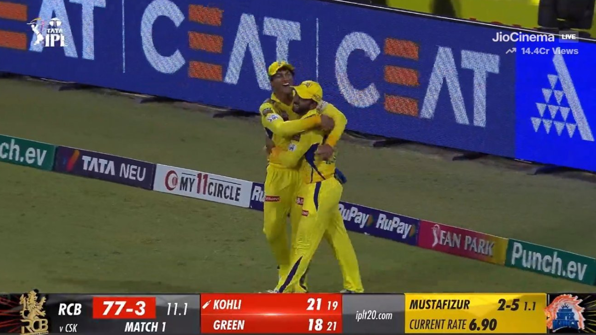 WATCH | Ajinkya Rahane, Rachin Ravindra pull off splendid relay catch to dismiss big fish Virat Kohli