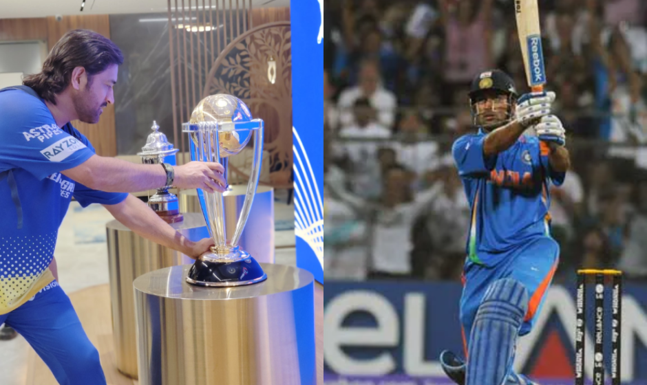 WATCH: MS Dhoni's Nostalgic Encounter with the 2011 World Cup Trophy