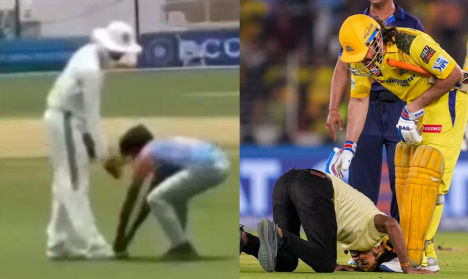 Duleep Trophy 2024-25: Ruturaj Gaikwad Receives Dhoni-like Treatment by Pitch Invader at Anantpura