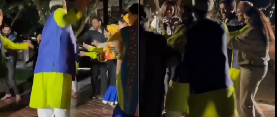 WATCH: MS Dhoni Dancing on Garhwali Folk Song “Gulabi Sharara” with Wife Sakshi