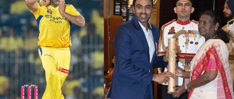 R Ashwin Awarded Padma Shri by President Droupadi Murmu