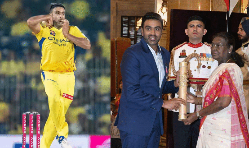 R Ashwin Awarded Padma Shri by President Droupadi Murmu