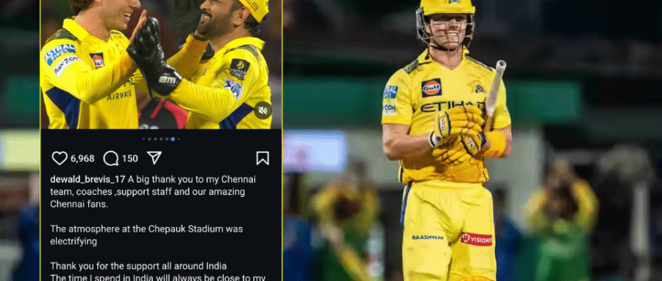 Dewald Brevis CSK IPL 2025 Return: South African Batter Confirms His Return Via Instagram