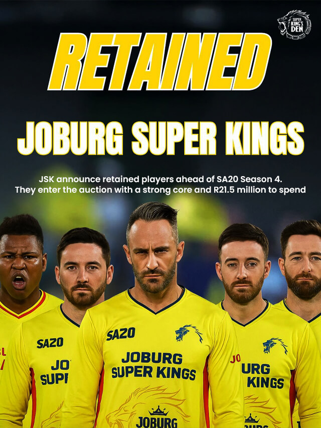 Joburg Super Kings Retained Players – SA20 Season 4