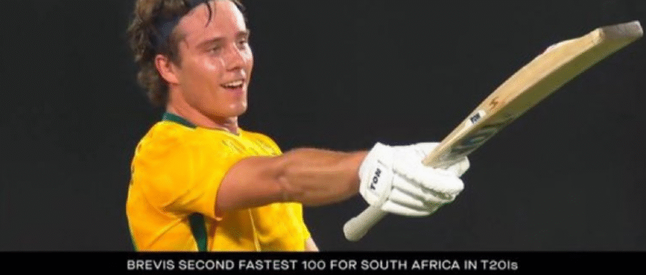 Dewald Brevis Smashes Record-Breaking T20I Century Against Australia