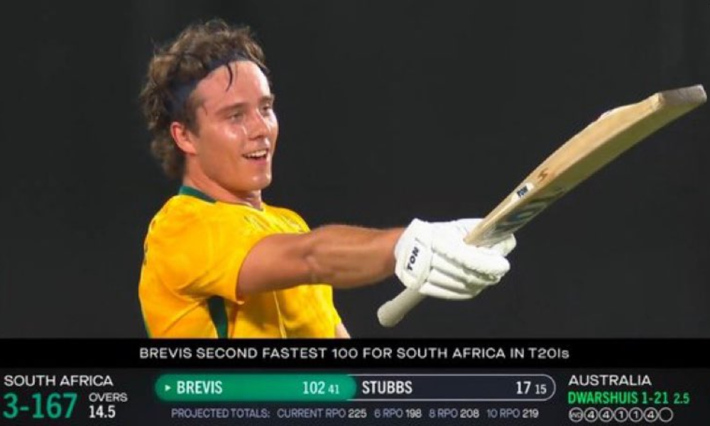Dewald Brevis Smashes Record-Breaking T20I Century Against Australia