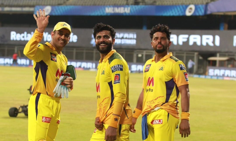Dhoni, Jadeja, Raina in CSK